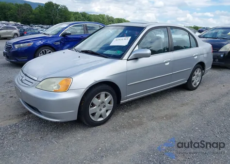 2002 Honda Civic Ex z USA, uszkodzony, nr VIN 2HGES26812H582022